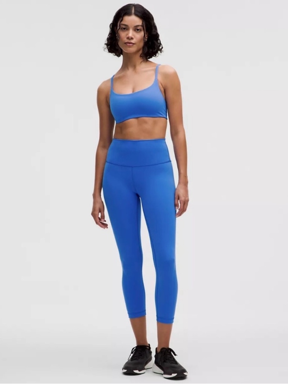 EUC- Lululemon Wunder Train High-Rise Crop 23”- Cerulean Blue- Size 10